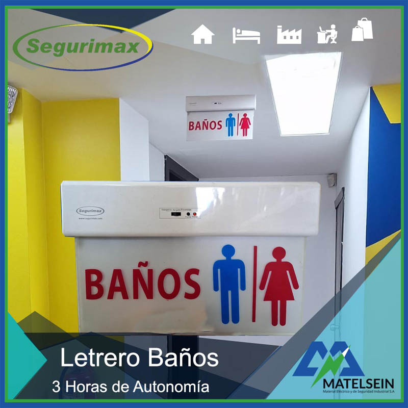 letrero banos